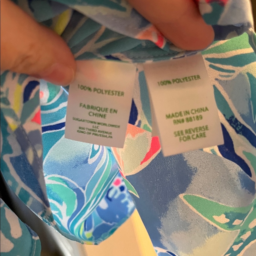 Floral Blue Women's Top Lilly Pulitzer - Picture 7 of 11